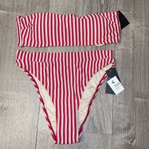Peony Striped Bikini Size 10